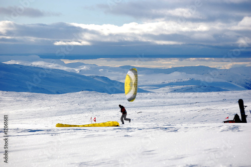 Kite in Winterlandschaft photo