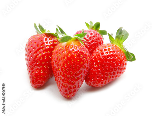 Wallpaper Mural Strawberries isolated over white background Torontodigital.ca