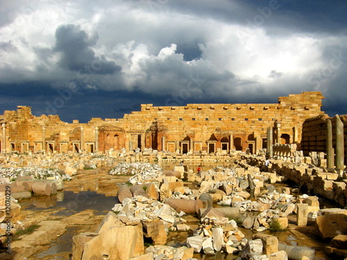 Leptis Magna and sky