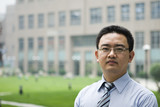 outdoor portrait of business executive