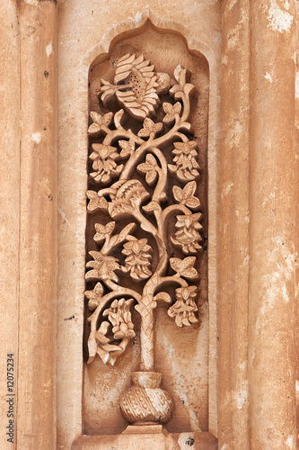 Floral carving on Ishak Pasha Palace, Eastern Turkey
