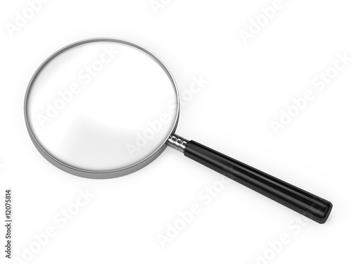 Magnifying Glass isolated on white, very high quality 3d render