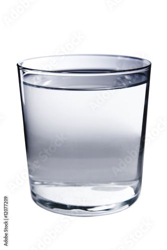 Glass of water isolated on white