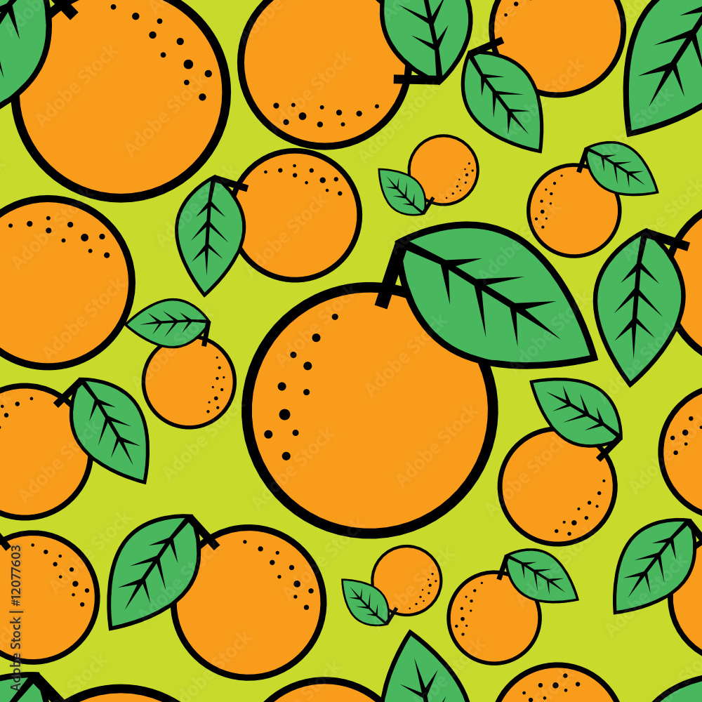 Seamless bright pattern with oranges Seamless bright pattern with oranges