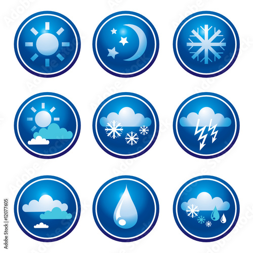 Set of weather icons. Can be used for web-design