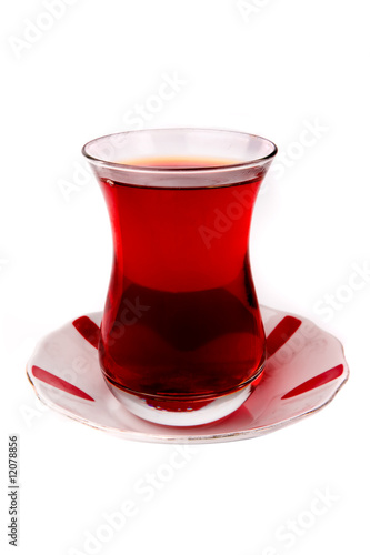 Traditional Glass Filled with Turkish Tea