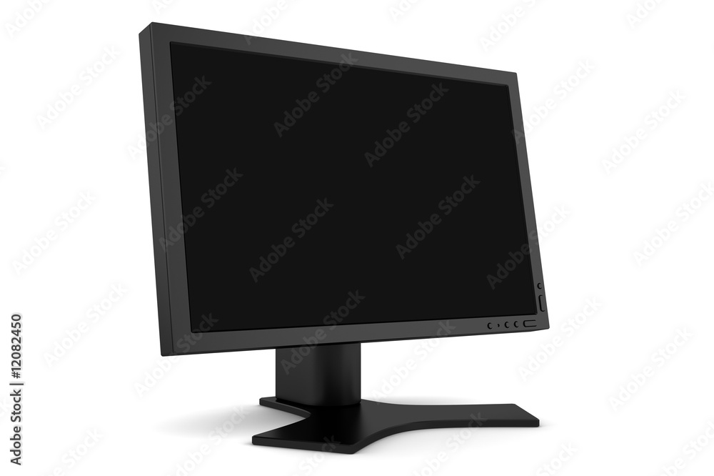 tft monitor with blank screen isolated on white background tft monitor with blank screen isolated on white background