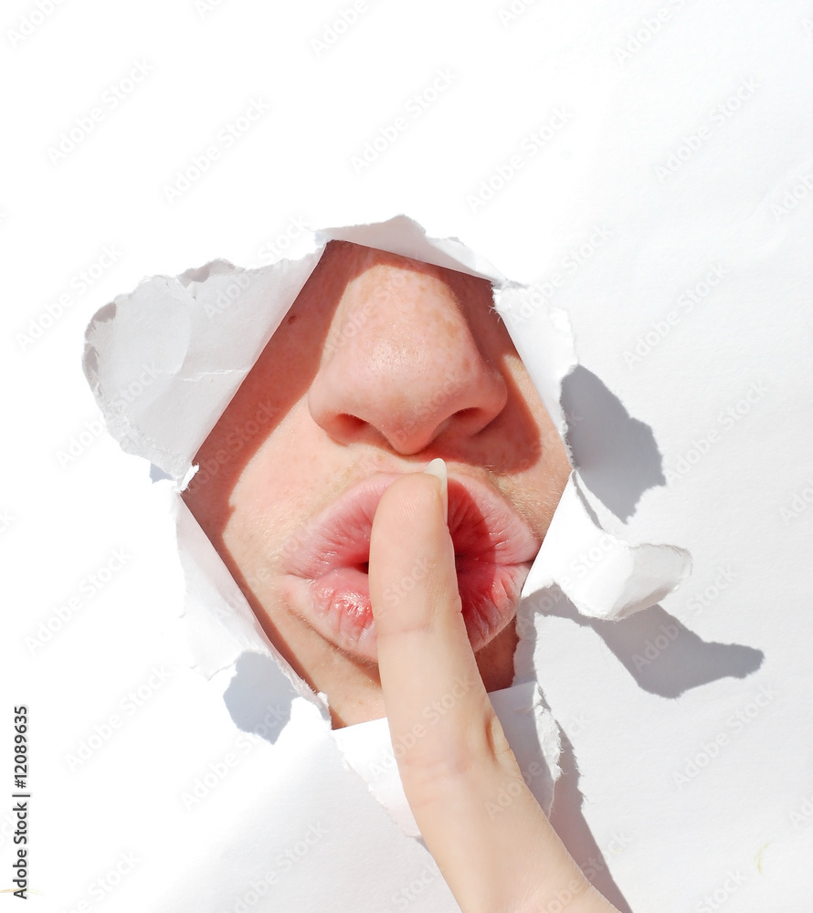 Naklejka premium silence shh