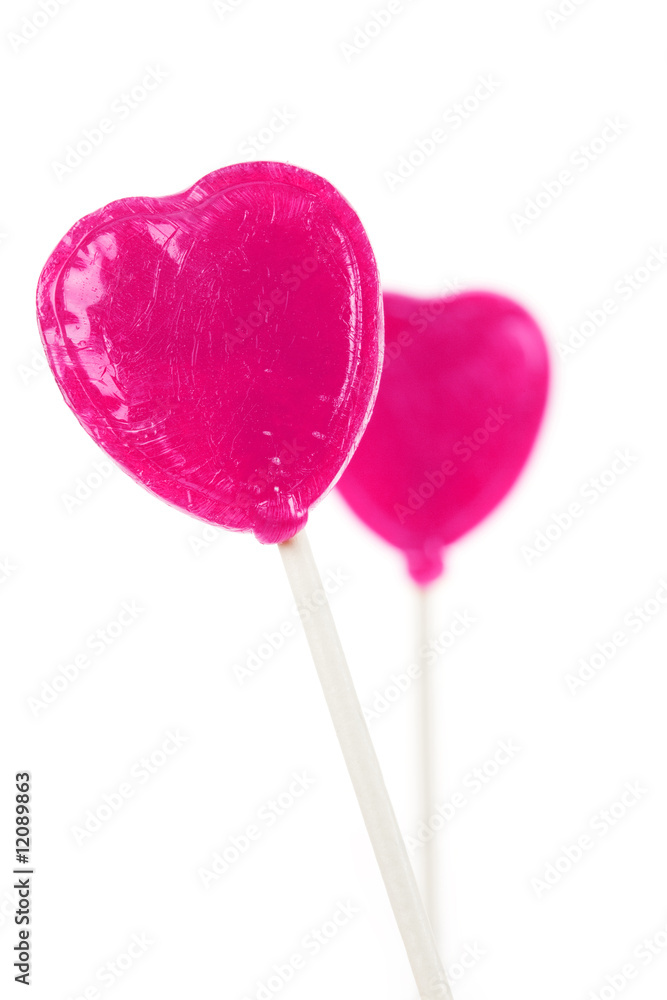 Pink Heart Shape Lollipop