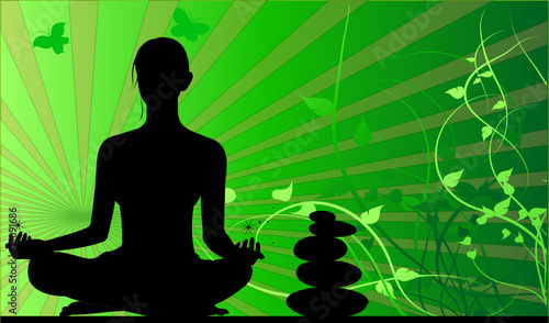 silhouette de femme - détente et sérénité