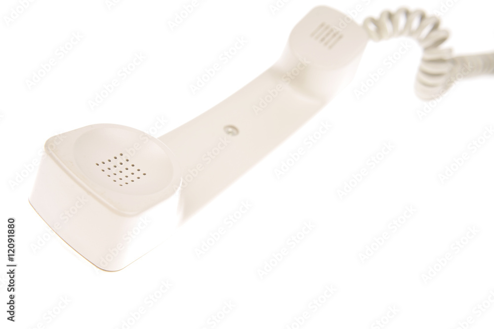 Telephone receiver on white background Telephone receiver on white background