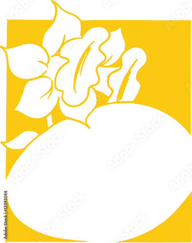 Flower and egg for easter.