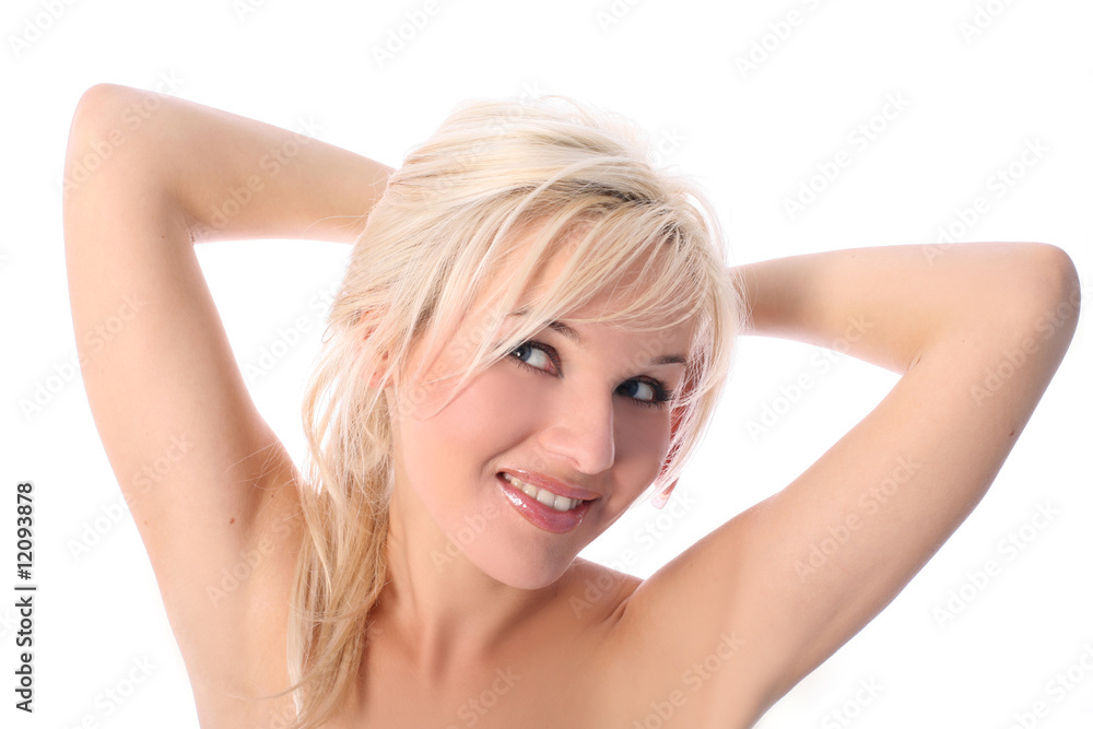 Obraz premium blonde isolated on white