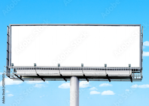 Big blank white ad billboard