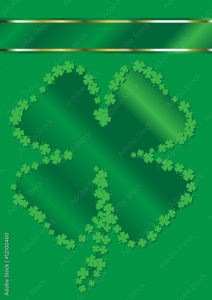 St. Patrick's Day Shamrock Shape Border Background St. Patrick's Day Shamrock Shape Border Background