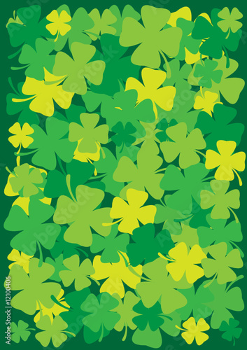 St. Patrick's Day Four Leaf Background