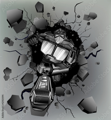 robot broken wall