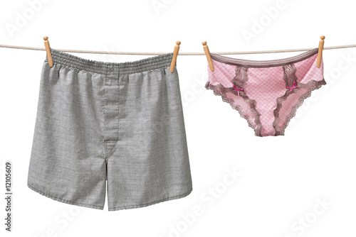 Underwear Hanging on a Clothesline