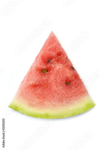 Watermelon slice on a white background