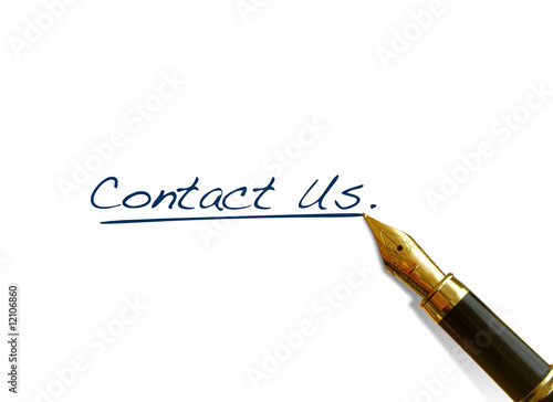 Handwritten Words - "Contact Us"