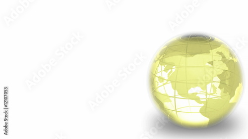 Animation of a moving globe photo