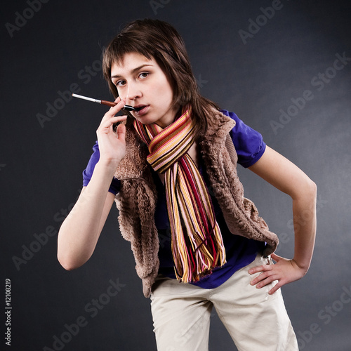 Smoking woman