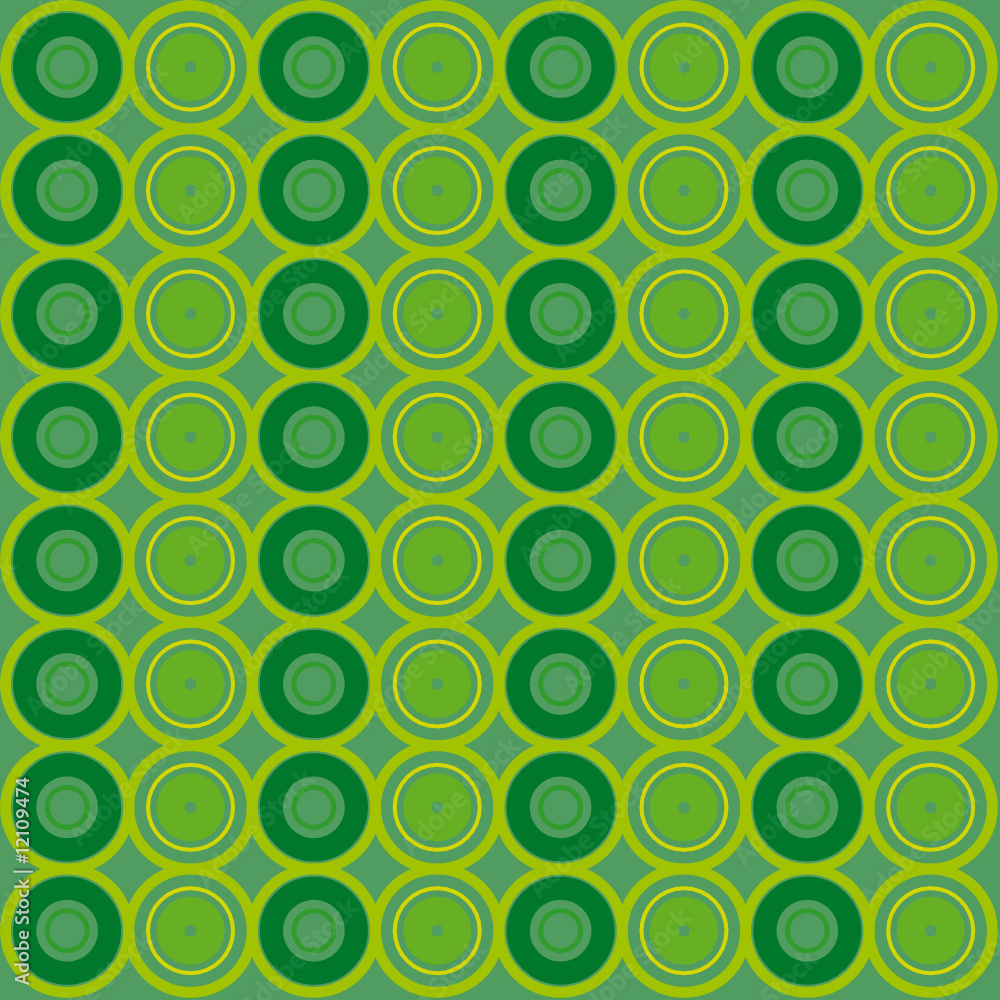 tapisserie ronds vert