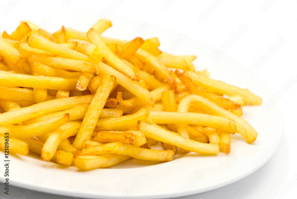 Pommes Frites - freigestellt auf Weiss Pommes Frites - freigestellt auf Weiss