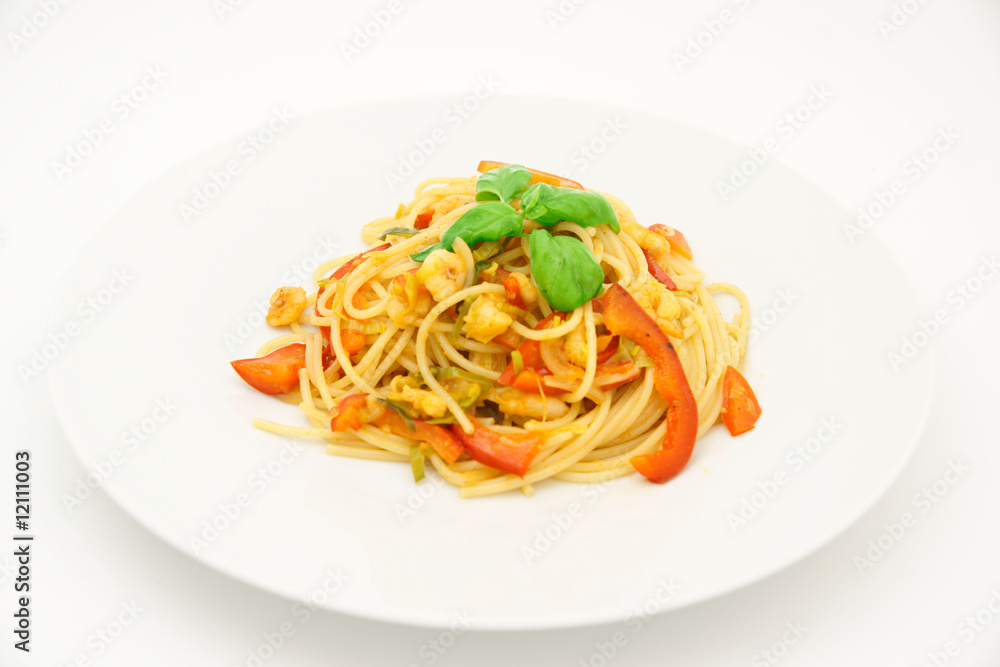 Pasta with shrimps