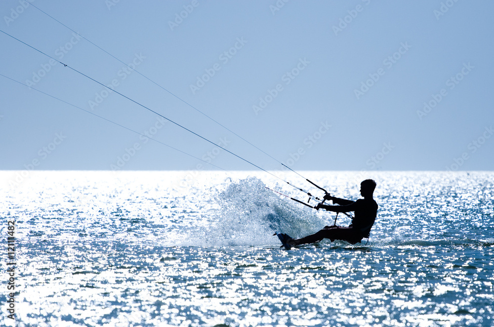 Naklejka premium Kiteboarding