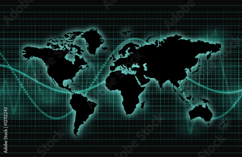 Global Business Abstract Background