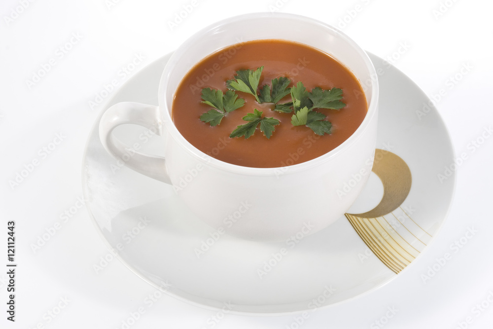 tomato soup with parsley tomato soup with parsley