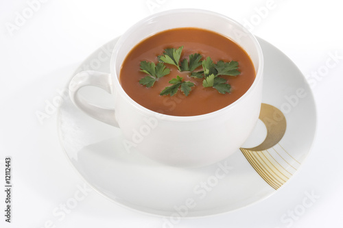 tomato soup with parsley