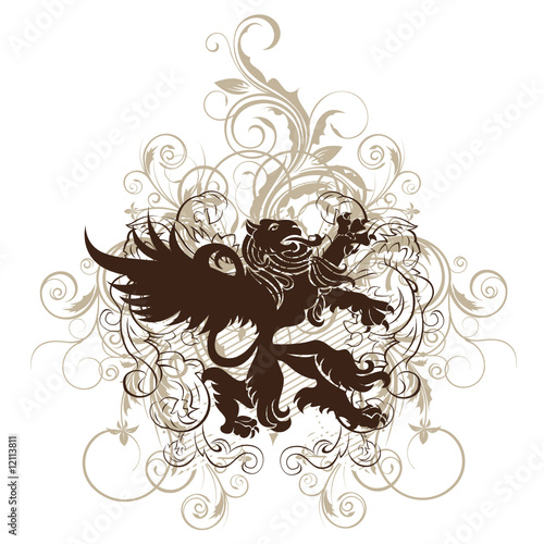Illustration of retro lion