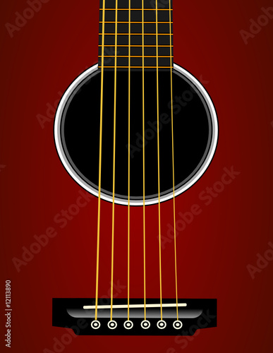 Acoustic guitar close up