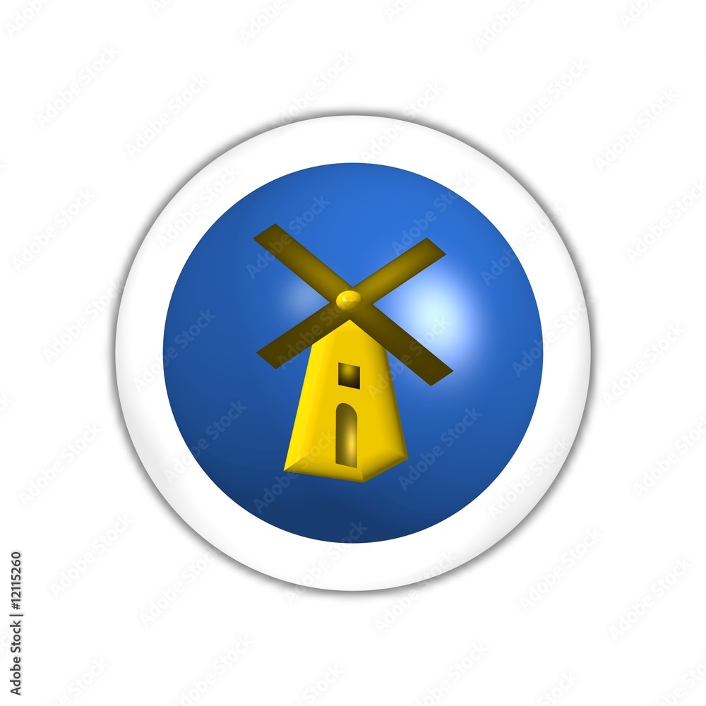 Obraz premium Web button - windmill