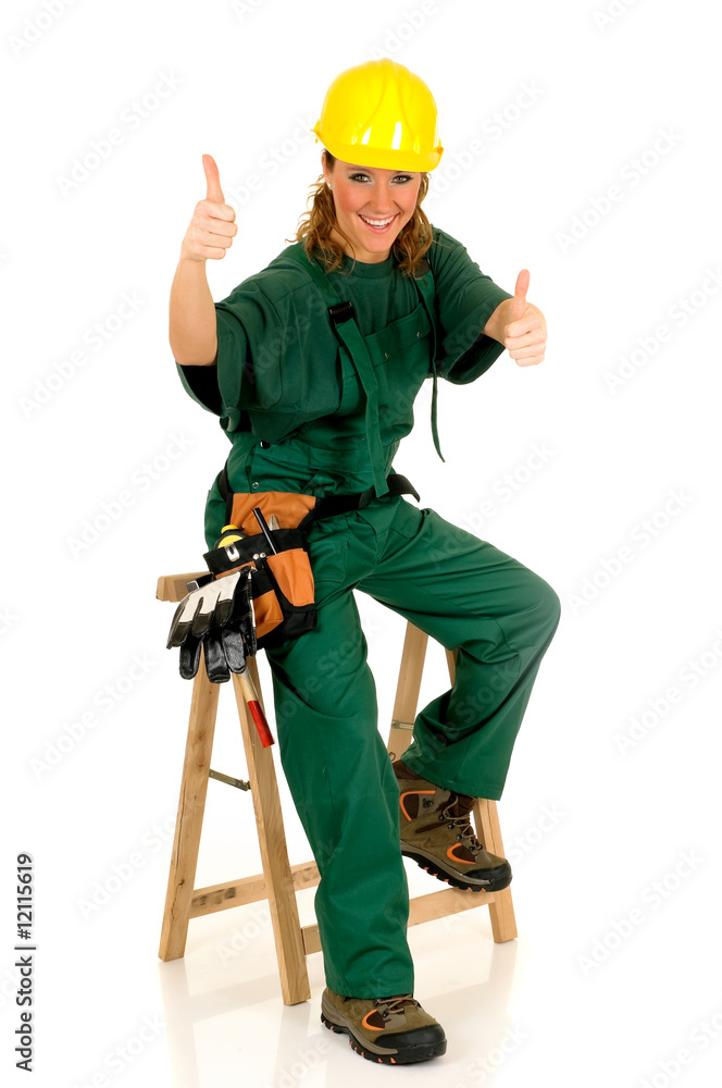 Construction worker, green Construction worker, green