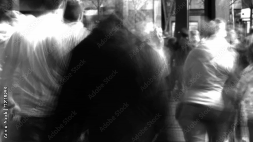 A Crowd of People Walking in a big City A Crowd of People Walking in a big City