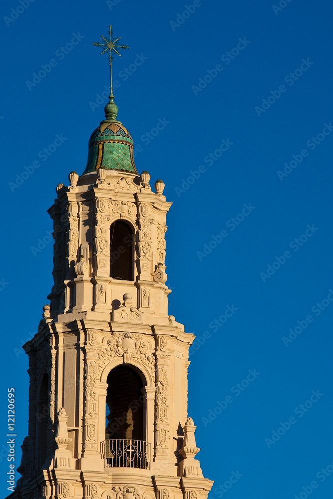 Church Tower at Sunset