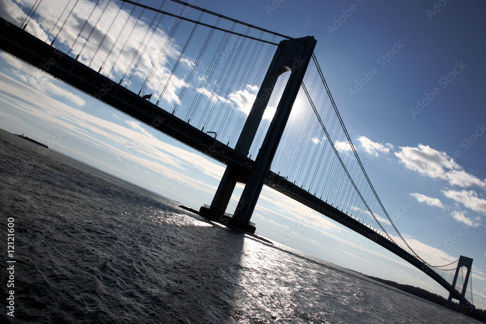 Naklejka premium klasyczny NY - most Verrazano z Brooklynu na Staten Island