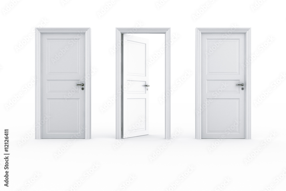 2 closed door 1 open 2 closed door 1 open