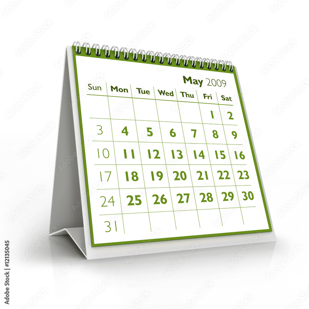 2009 calendar. May Stock Illustration | Adobe Stock