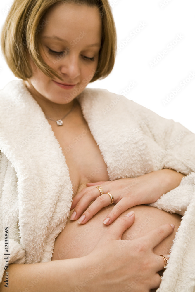 pregnant woman holding her belly pregnant woman holding her belly