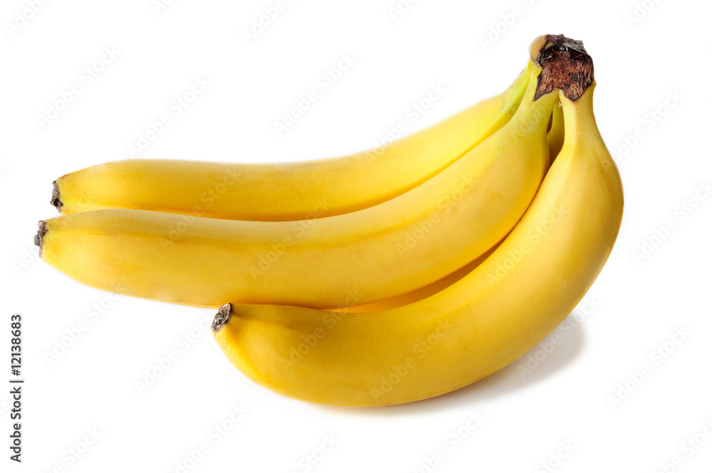 A bunch of bananas isolated on white A bunch of bananas isolated on white