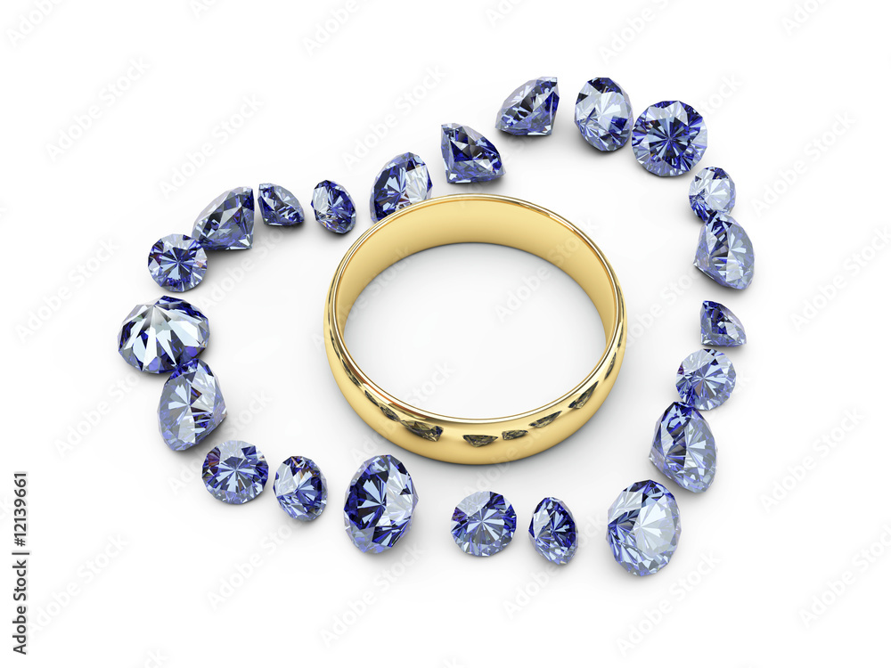 Obraz premium isolated diamond heart