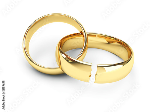 break gold wedding rings