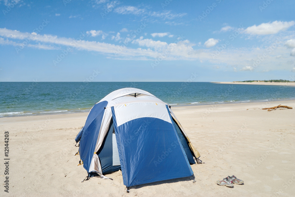 Tent Camping On The Beach