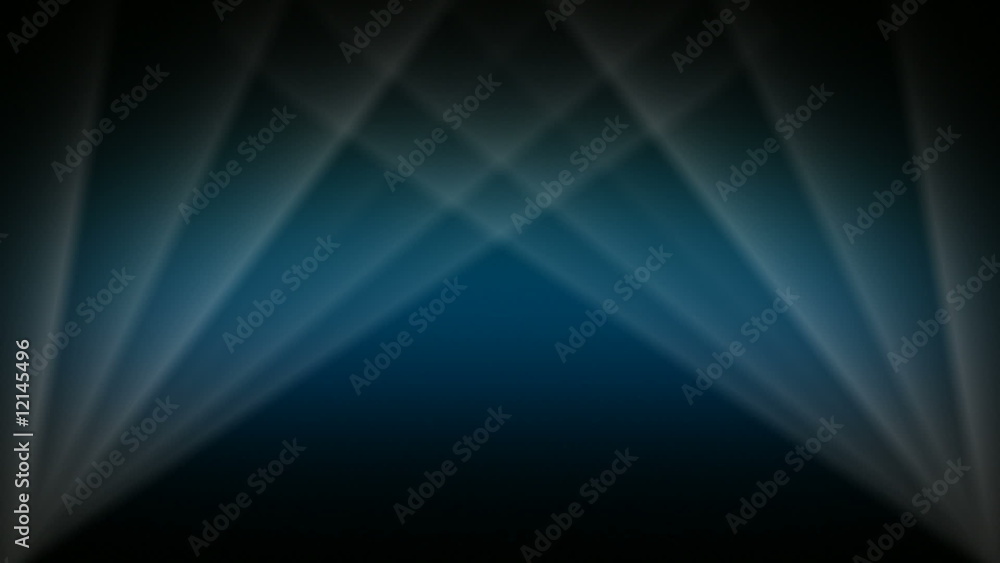 Moving spotlight on blue background Moving spotlight on blue background