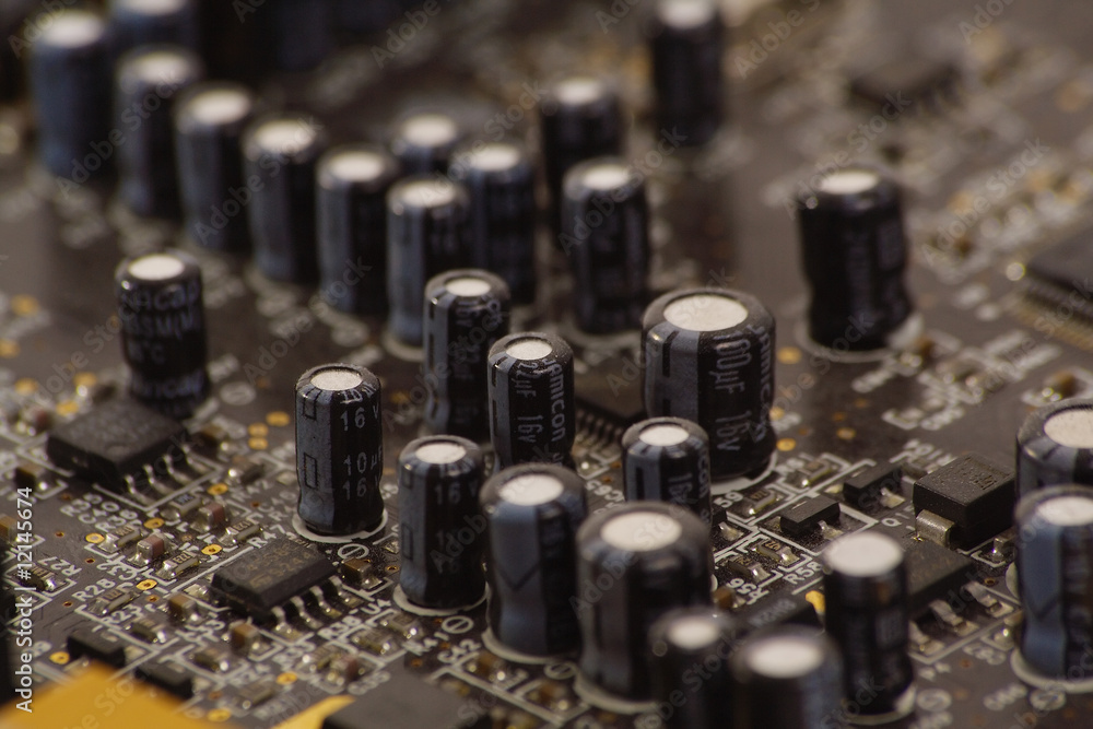 Detail of PC sound card Detail of PC sound card