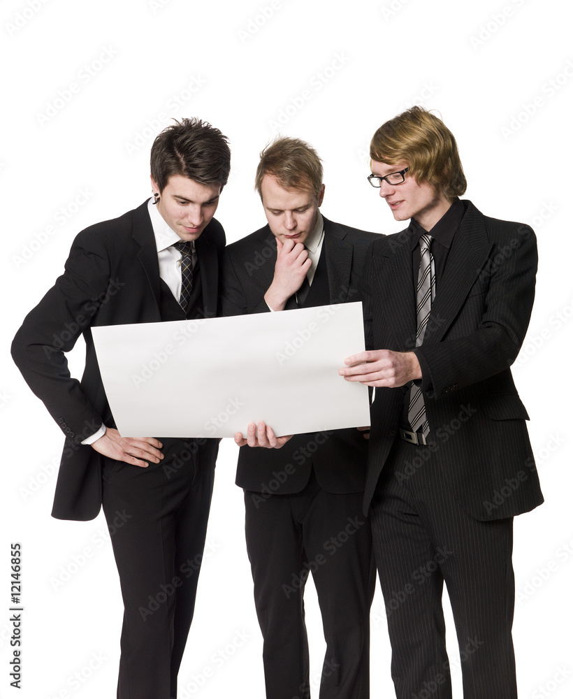 Men discussing a plan Men discussing a plan